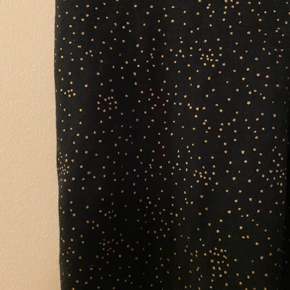 CRB Girl - Girls Gold Mini Polka Dots on Black Leggings (Size: Medium 10/12) - Picture 2 of 6